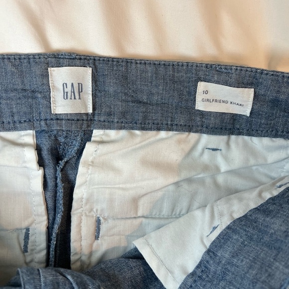 GAP Blue Girlfriend Khaki Pants - Picture 3 of 6